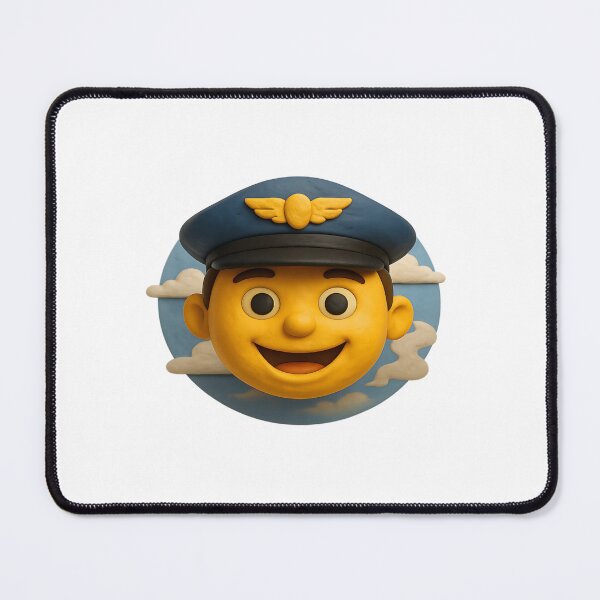 Item preview, Funny and expressive pilot emoji – adorable and funny design designed and sold by ArteJorge48.