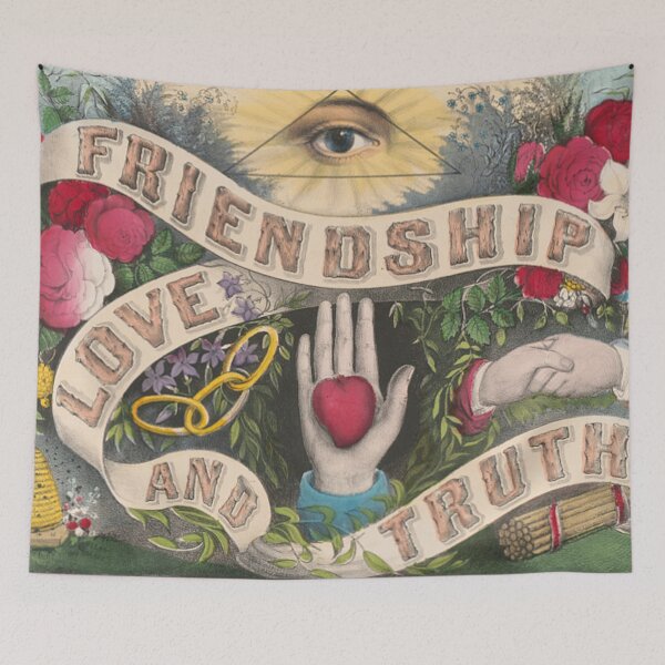 Item preview, Friendship, Love, & Truth- Currier & Ives, 1874ca designed and sold by HausHatfield.