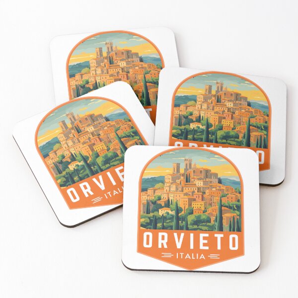 Item preview, Orvieto in Umbria, Italy Vintage Travel Art Emblem designed and sold by MaateoDesign.