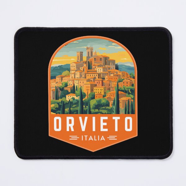 Item preview, Orvieto in Umbria, Italy Vintage Travel Art Emblem designed and sold by MaateoDesign.