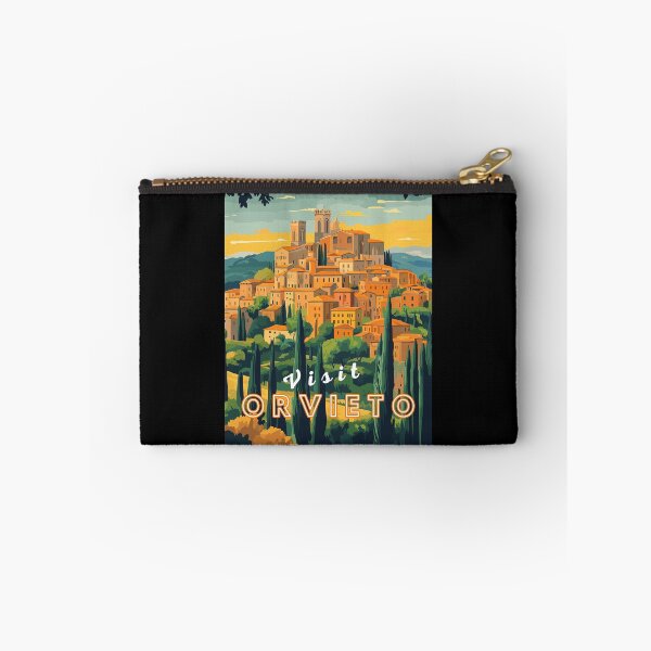Item preview, Orvieto in Umbria, Italy Retro Art Travel Landscape designed and sold by MaateoDesign.