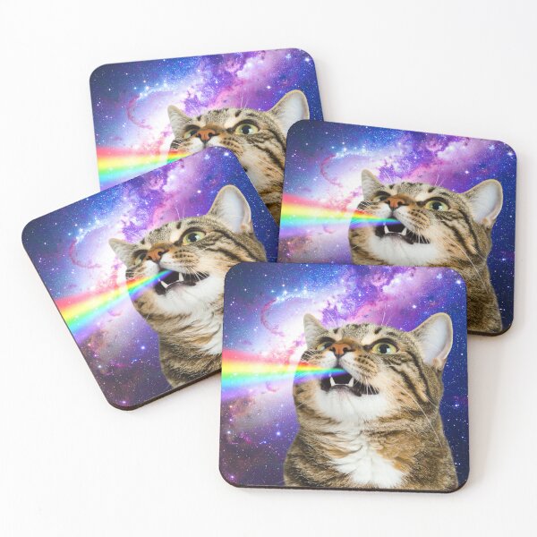 Item preview, Galactic Rainbow Cat – Cosmic Meow Beam designed and sold by ・Meow Force　・Glitch Pop.