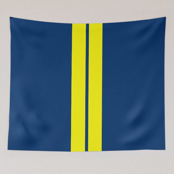 Item preview, Dual Racing Stripes - Small Gap (Yellow - Guardsmans Blue) designed and sold by Racing Stripes Only.