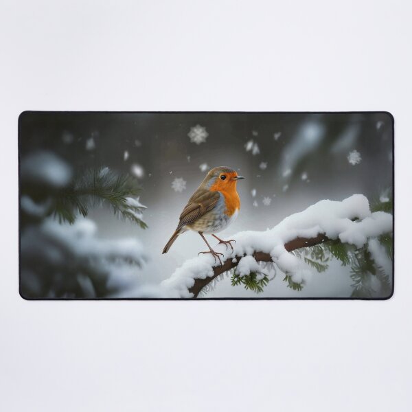 Item preview, Snow-Kissed Robin: A Winter Woodland Moment designed and sold by The Digital Compass.