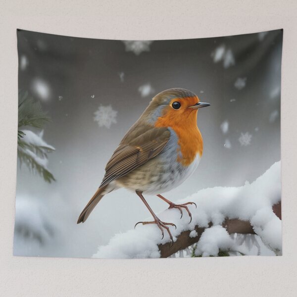 Item preview, Snow-Kissed Robin: A Winter Woodland Moment designed and sold by The Digital Compass.
