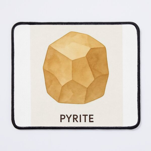 Item preview, Minimalist Pyrite Crystal Design – Geology Art for Stickers, T-Shirts & Mugs designed and sold by JuliJoy.