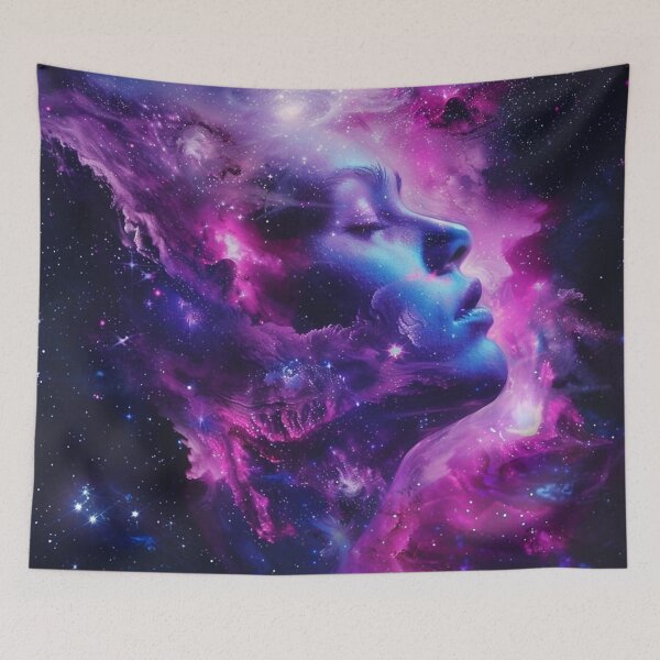 Item preview, Cosmic Dreamer - Nebula Portrait designed and sold by MiraLumeStudio.