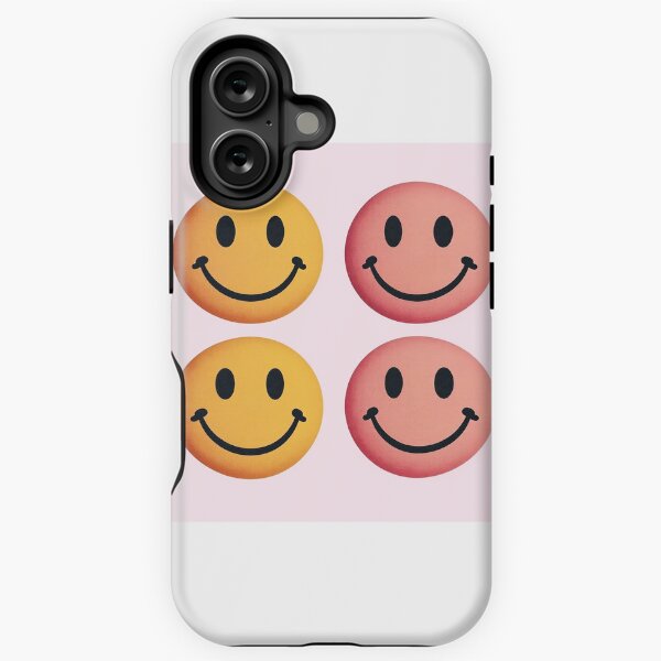 Item preview, Retro Smiley Face Set – Yellow and Pink Nostalgic Design designed and sold by AndrewWork.