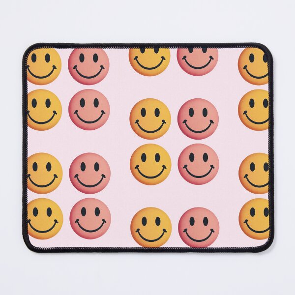 Item preview, Retro Smiley Face Set – Yellow and Pink Nostalgic Design designed and sold by AndrewWork.