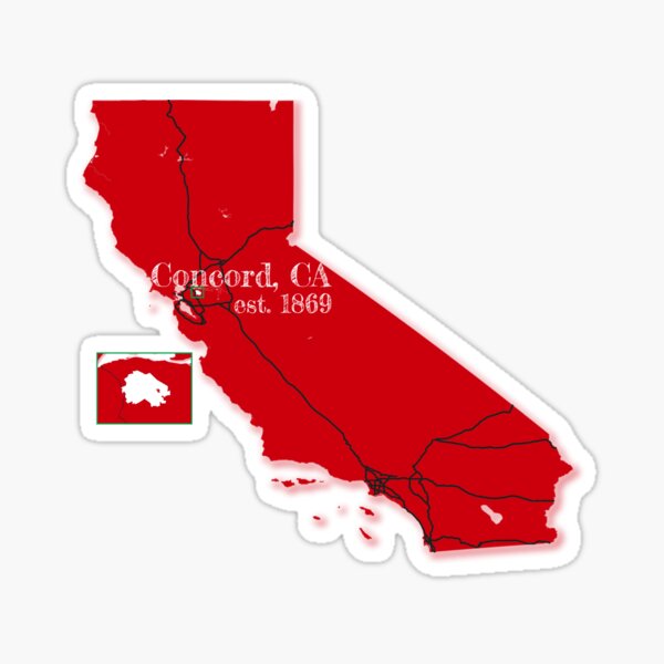 Item preview, Concord, CA [Red] designed and sold by PhilbonianDezin.