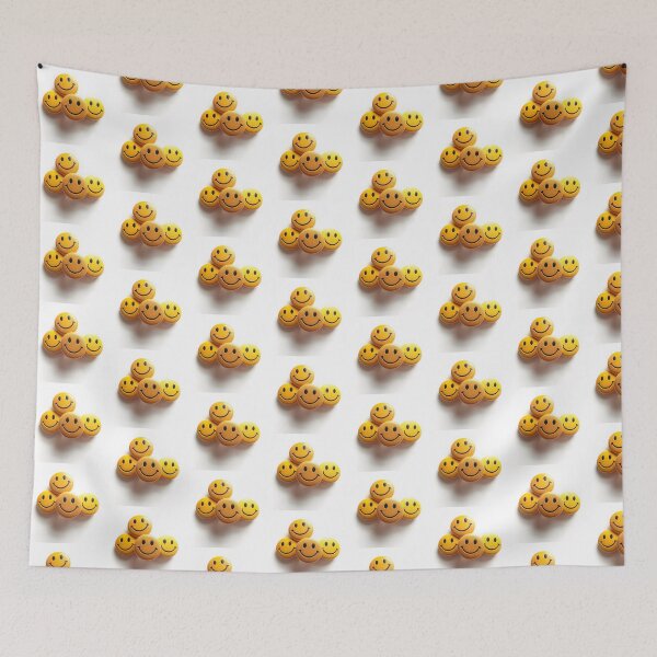 Item preview, Retro Smiley Face Button Cluster – Overlapping 70s Style Design designed and sold by AndrewWork.