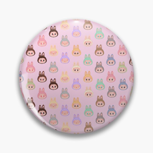 Item preview, Labubu face pattern pink background designed and sold by Diyanggostyle.