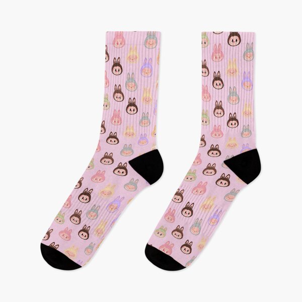 Item preview, Labubu face pattern pink background designed and sold by Diyanggostyle.