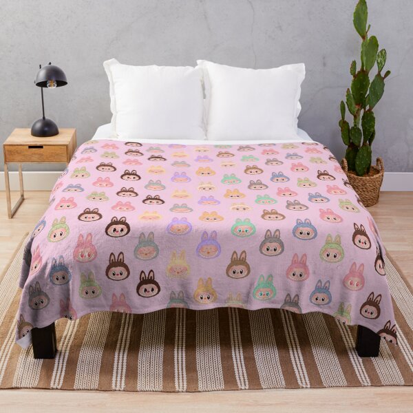 Item preview, Labubu face pattern pink background designed and sold by Diyanggostyle.