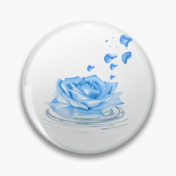 Item preview, Bluer than Blue Unique Combination Collection - Blue Rose on Water with falling Petals designed and sold by Dailywalker22.