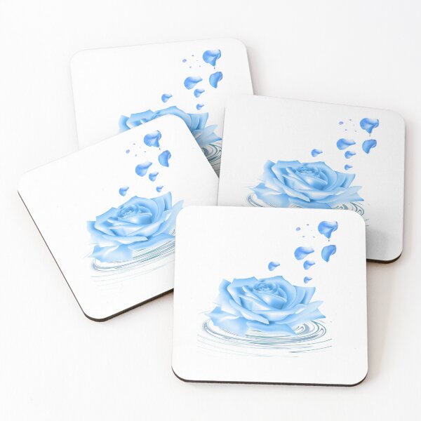 Item preview, Bluer than Blue Unique Combination Collection - Blue Rose on Water with falling Petals designed and sold by Dailywalker22.