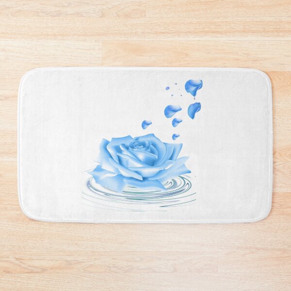 Item preview, Bluer than Blue Unique Combination Collection - Blue Rose on Water with falling Petals designed and sold by Dailywalker22.