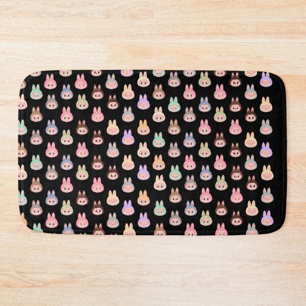 Item preview, Labubu face pattern black background designed and sold by Diyanggostyle.