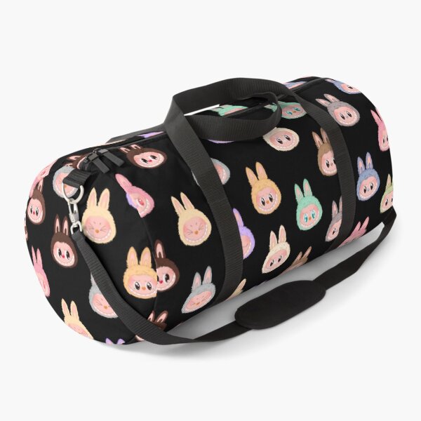 Item preview, Labubu face pattern black background designed and sold by Diyanggostyle.