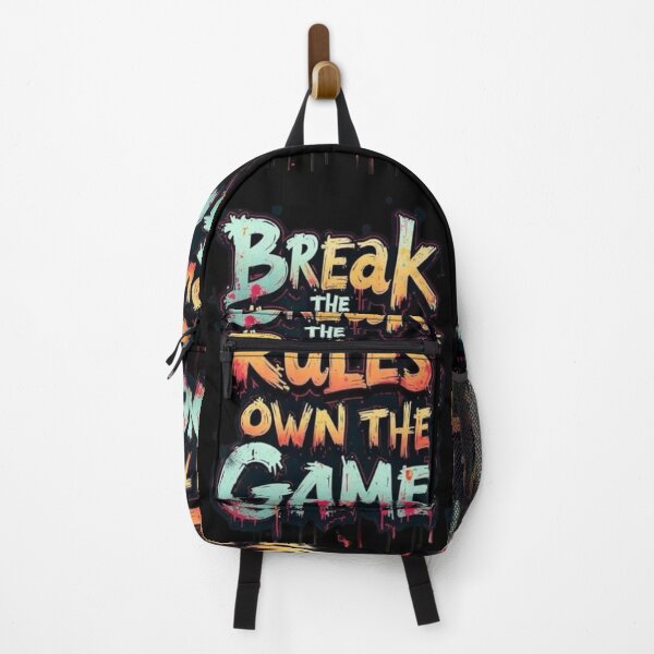 Item preview, Graffiti Rebel Quote – Break the Rules, Own the Game designed and sold by MeowLoka ⭐⭐⭐⭐.