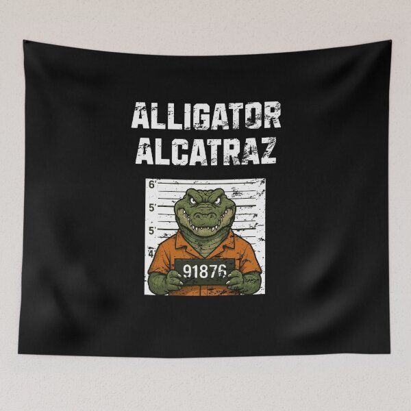 Aperçu de l'œuvre Alligator Alcatraz Gator Prisoner Orange Rétro Vintage créée et vendue par Jeangel97.