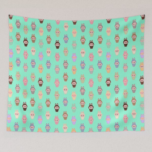 Item preview, Labubu pattern Green background designed and sold by Diyanggostyle.