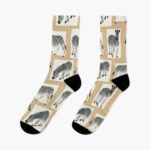 Item preview, Boxed Zebras on Tan designed and sold by ImpalaMoon.