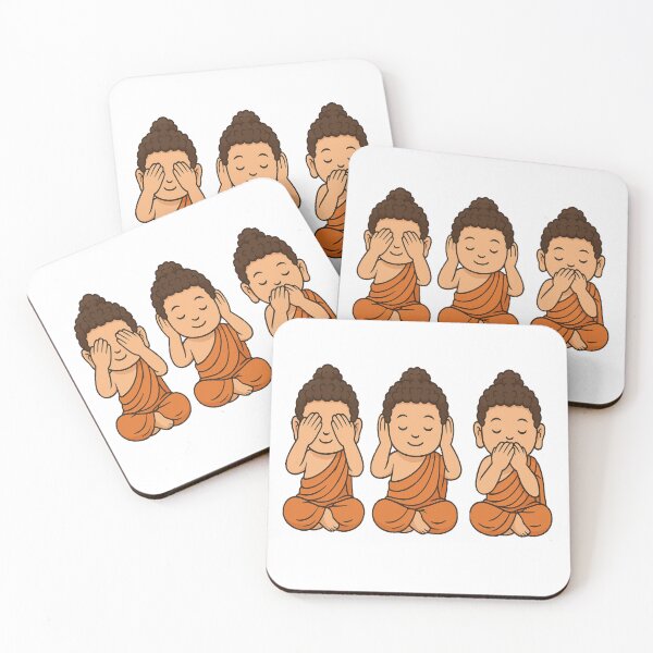 Item preview, Three wise Buddha see/hear/ speak no evil  designed and sold by JamesDunican.