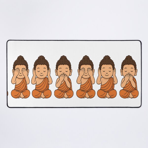 Item preview, Three wise Buddha see/hear/ speak no evil designed and sold by JamesDunican.