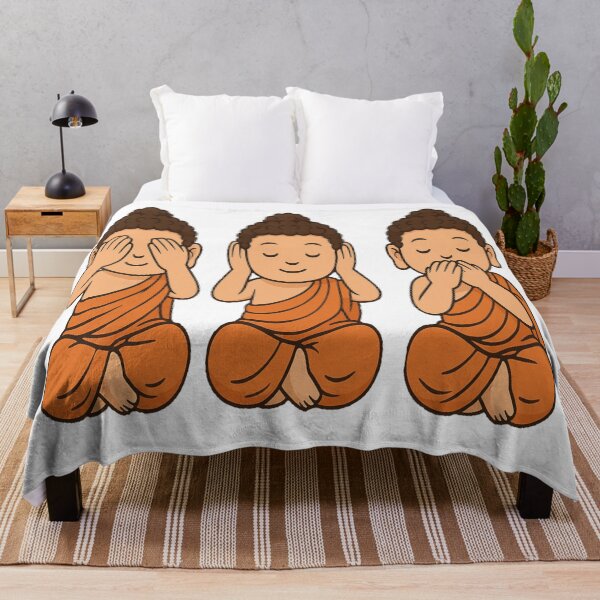 Item preview, Three wise Buddha see/hear/ speak no evil  designed and sold by JamesDunican.