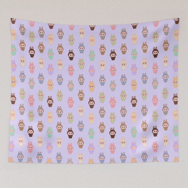 Item preview, Labubu pattern lavender background designed and sold by Diyanggostyle.