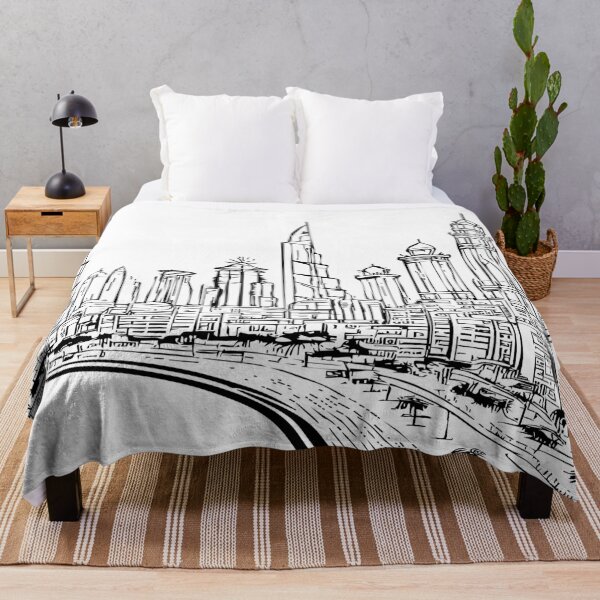 Item preview, City with Tall buildings Black & White designed and sold by OooPstudio.