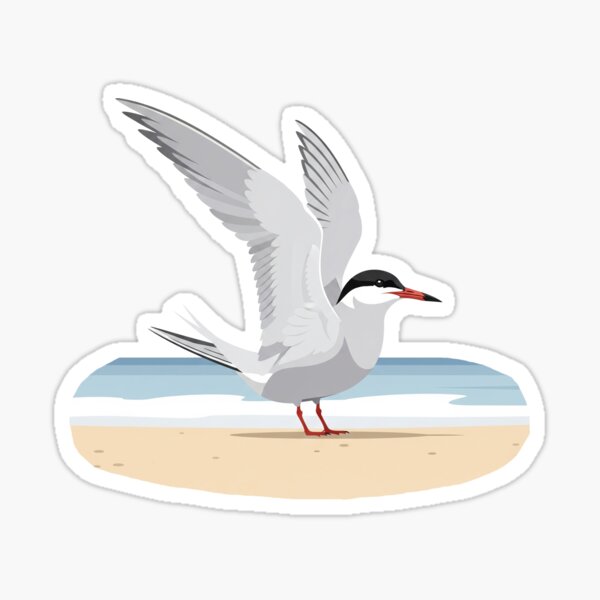 Item preview, The Common Tern - Minimalist Seabird Art designed and sold by TheArtEngineer.