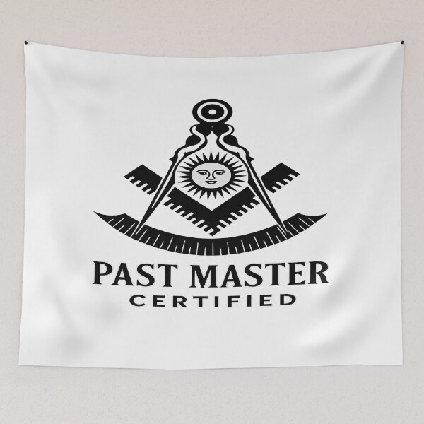 Item preview, Black and White Past Master Certified designed and sold by HiramsDesigns.