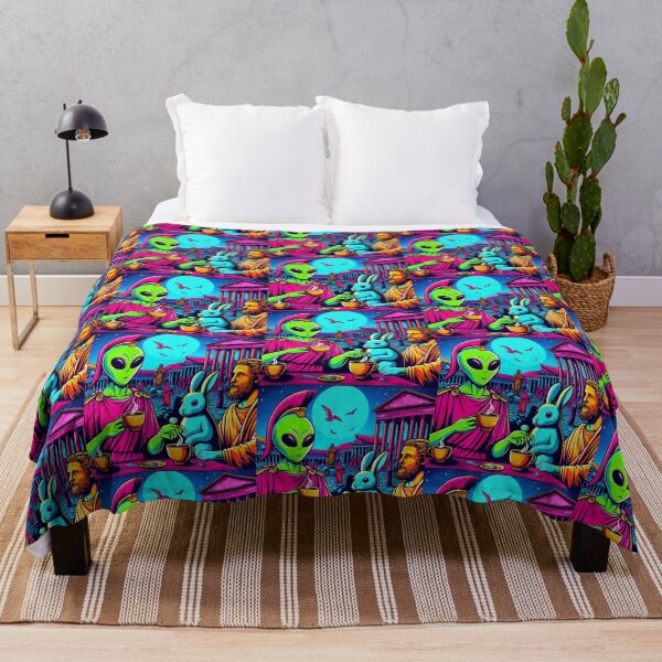 Item preview, alien and cute bunny at ancient rome designed and sold by Dogandesighn.