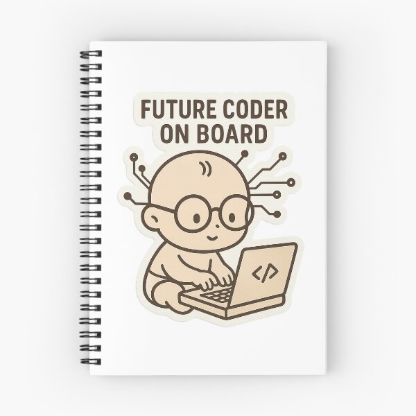 Item preview, Future Coder Baby On Board Art designed and sold by Trendy Sticker & Merch Collection - Express Yourself.