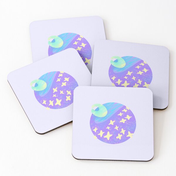 Item preview, Holographic Moon and Stars Art (Circle Edition) designed and sold by GraphicShinies.