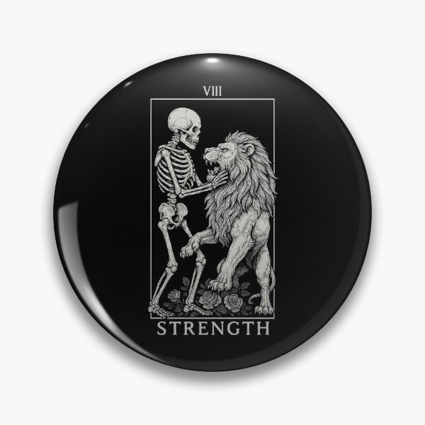 Item preview, Strength - Major Arcana - Skeleton Tarot Cards designed and sold by Boriken Brujas.