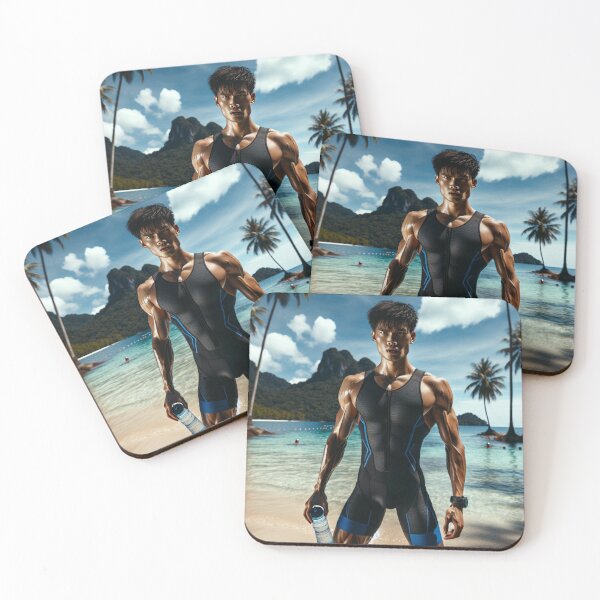 Item preview, Tropical Tri Ready – Race Day Island Vibes Sticker designed and sold by Triathlongram.