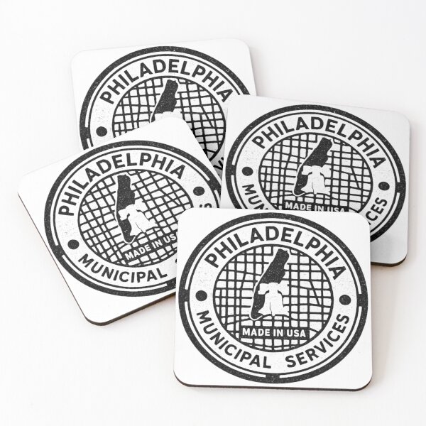 Item preview, Philadelphia Manhole Cover. Liberty Bell Inspired Urban Stamp designed and sold by Urban designs by PiMediaDen.