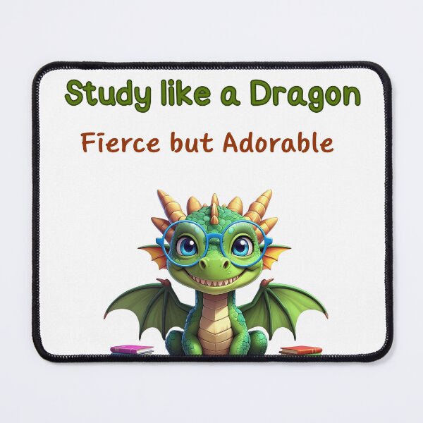 Item preview, Study Like a Dragon – Fierce but Adorable designed and sold by Aya's Graphics.