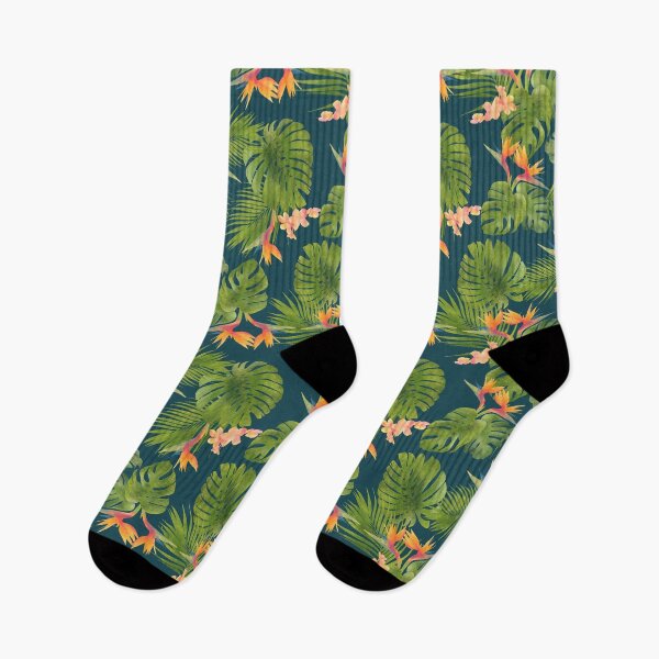 Item preview, Tropical Bird of Paradise and Monstera designed and sold by FlotsamCreative.