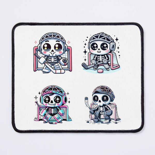 Item preview, Kawaii Skeleton Hockey Goalies – Chibi Rink Defenders designed and sold by Fragy72.