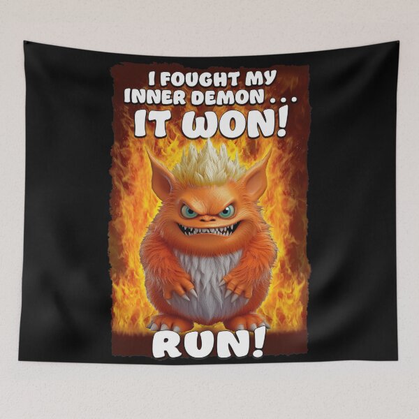 Item preview, I Fought My Inner Demon ... Run designed and sold by Karen Wood.