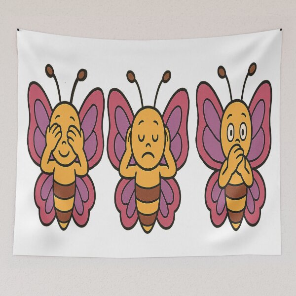Item preview, Three wise Butterfly see /hear/speak no evil designed and sold by JamesDunican.