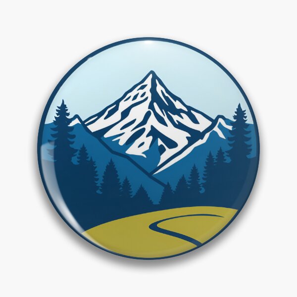 Aperçu de l'œuvre Badge Paysage Montagne créée et vendue par CM7Designs.