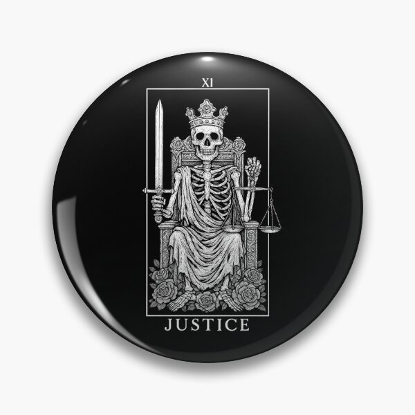 Item preview, Justice - Major Arcana - Skeleton Tarot Cards designed and sold by Boriken Brujas.