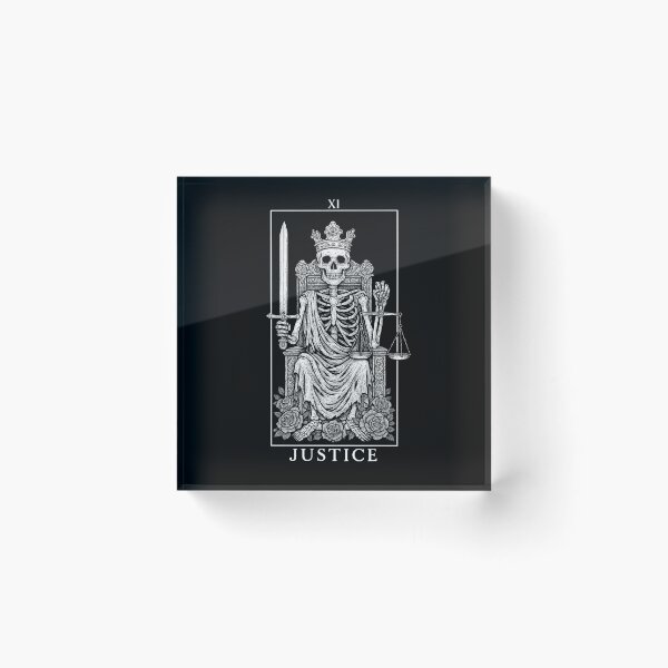 Item preview, Justice - Major Arcana - Skeleton Tarot Cards designed and sold by Boriken Brujas.