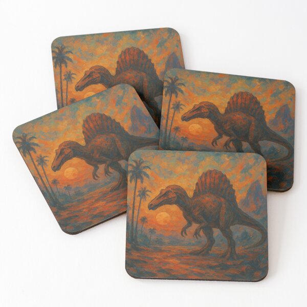 Item preview, Spinosaurus Prehistoric Sunset Abstract designed and sold by JonelleTshirts.