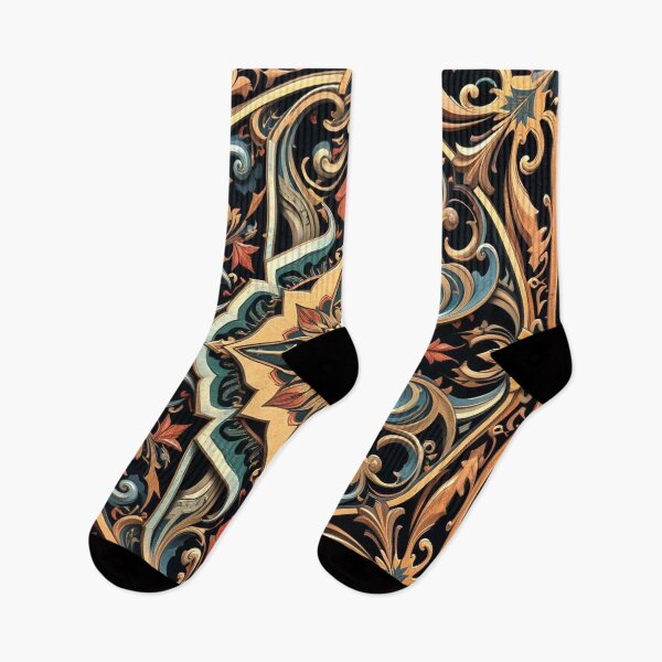 Item preview, Baroque Floral Design with Rich Earthy Ornamental Swirls designed and sold by semenol.